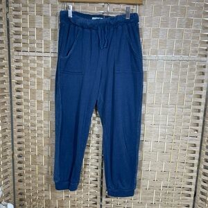 Women’s Saturday Sunday Navy Jersey Drawstring Jogger Pants Size M